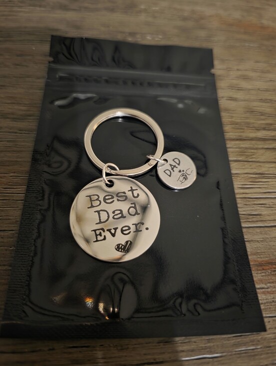 Other - Best Dad Ever Stainless Steel Keychain - Silver